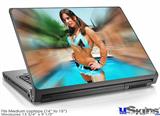 Laptop Skin (Medium) - Lilly Ruiz - Blue Lace Bikini