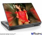 Laptop Skin (Small) - Lilly Ruiz Red Lace Lingerie