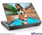 Laptop Skin (Small) - Lilly Ruiz - Blue Lace Bikini