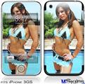 iPhone 3GS Skin - Lilly Ruiz - Blue Lace Bikini